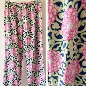 Lilly Pulitzer Flowy Chrysanthemum Floral Print Pull On Lounge Pants Size 6